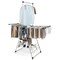 Silver Stainless Steel Folding Drying Rack with Adjustable Height, Side Clips and Shoe Holders